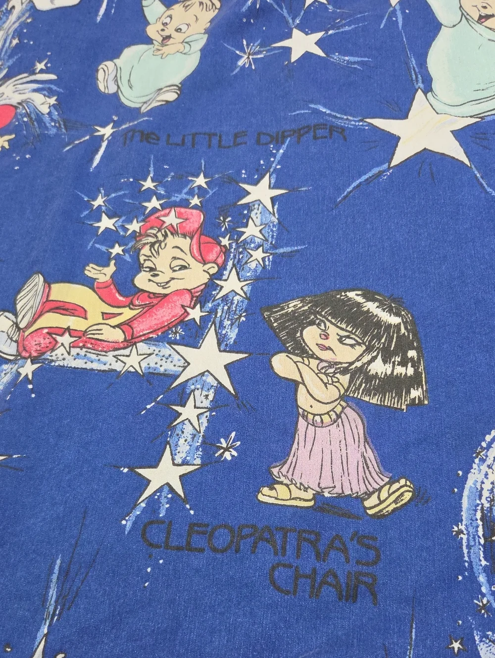 Vintage Alvin & the Chipmunks / Chipettes constellation Flat Sheet